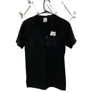 Rip N Dip S Black Pocket Cat T-Shirt Streetwear Skater Y2K Lord Nermal Aesthetic